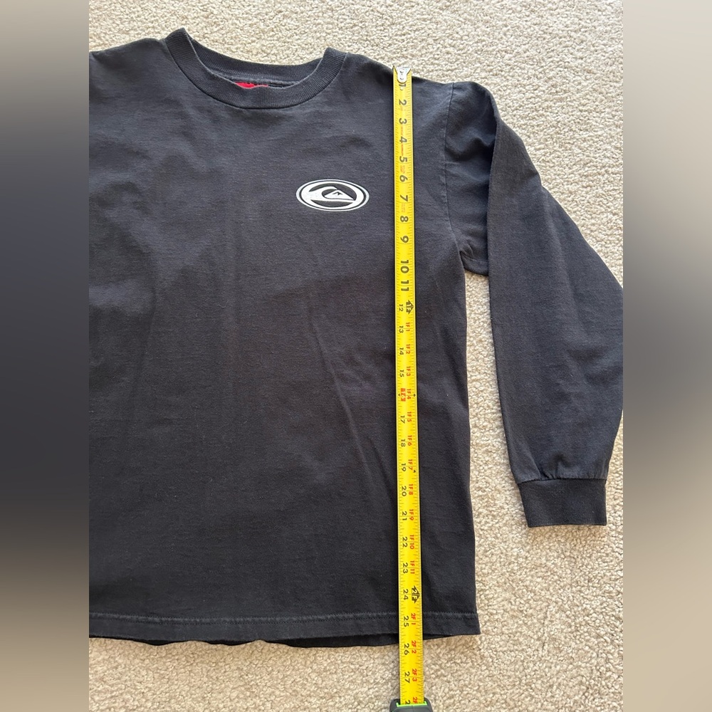 Quiksilver Black Long Sleeve T-Shirt with Logo - Picture 6 of 9